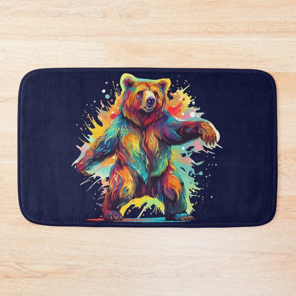 Item preview, Dancing bear with colorful paint splashes designed and sold by LilyBell6.