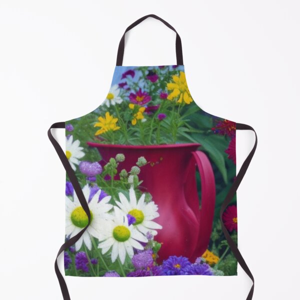 Item preview, red blue white garden flowers designed and sold by aipaint.