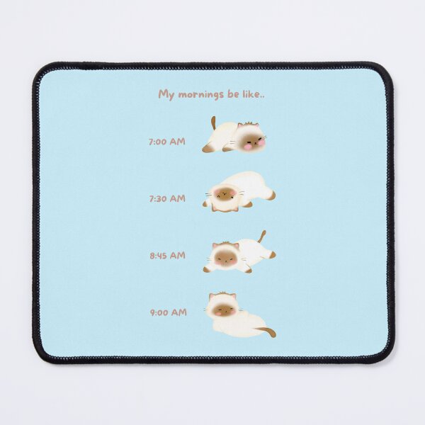 Item preview, Lazy Siamese Cat Morning Routine designed and sold by JileeArt.