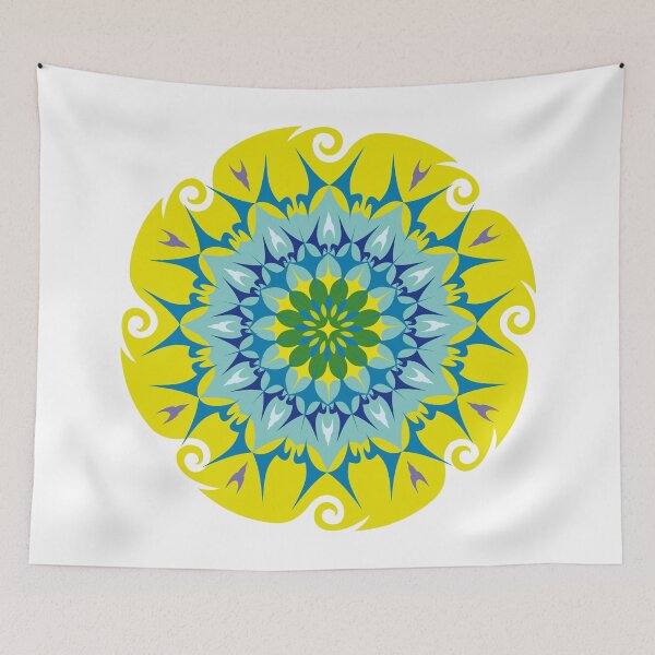Item preview, Colorful Mandala Wheel of Energy Flower Harmony Round Circle Beauty Rainbow designed and sold by InfinityDsigns.