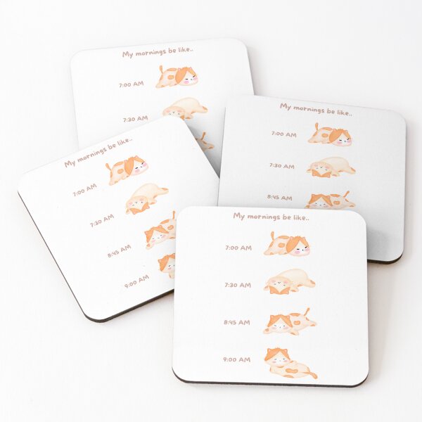 Item preview, Lazy Ginger Cat Morning Routine designed and sold by JileeArt.