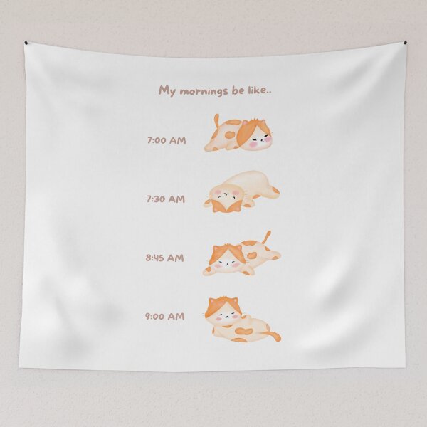 Item preview, Lazy Ginger Cat Morning Routine designed and sold by JileeArt.