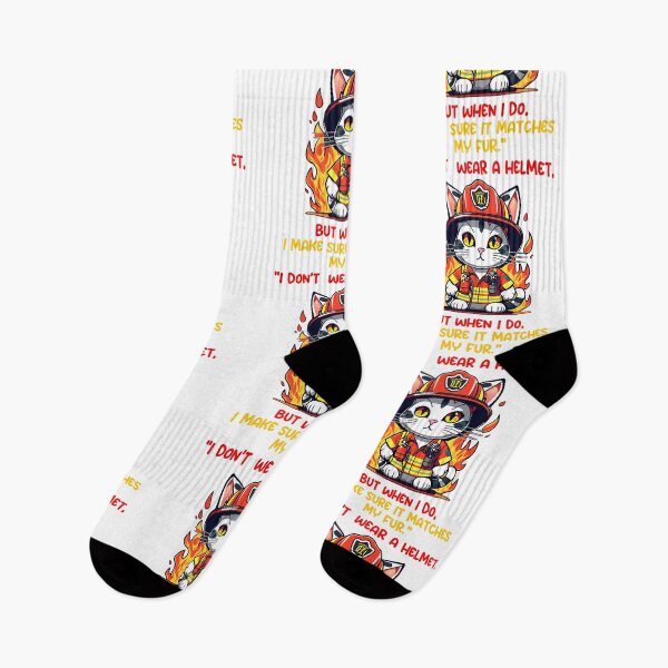 Item preview, Firefighter Cat - Funny Cat Design designed and sold by Studio-Pixel.