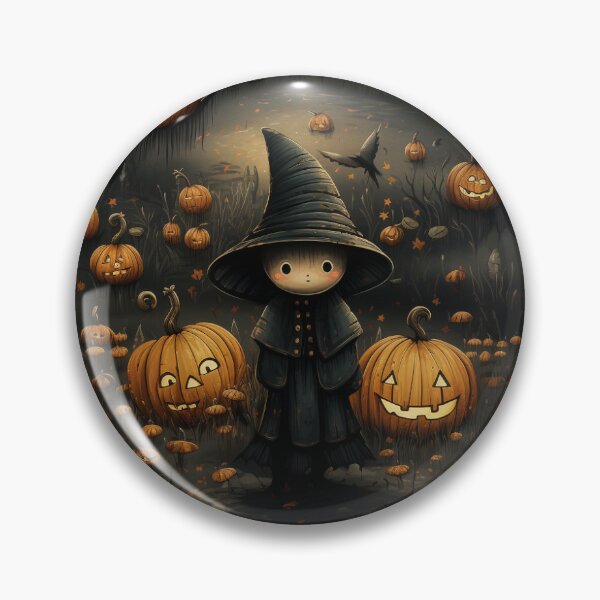 Item preview, Halloween witch with pumpkins designed and sold by Violetsandmugs.