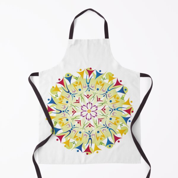 Item preview, Colorful Mandala Wheel of Energy Flower Harmony Round Circle People Silhouettes Beauty Rainbow designed and sold by InfinityDsigns.