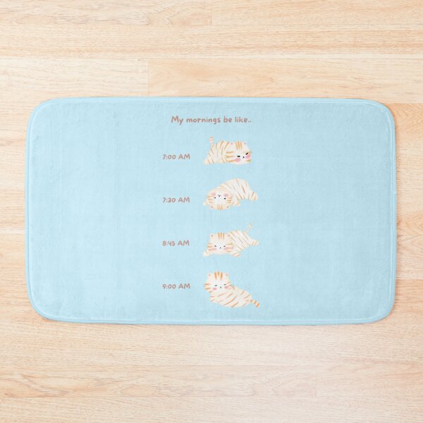 Item preview, Lazy Orange Striped Cat Morning Routine designed and sold by JileeArt.