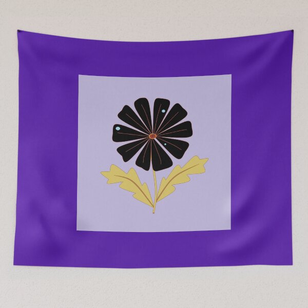 Item preview, A Black Daisy with a Lavender Background designed and sold by judy snyder.
