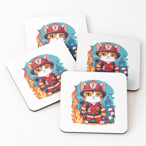 Item preview, Firefighter Cat - Funny Cat  designed and sold by Studio-Pixel.
