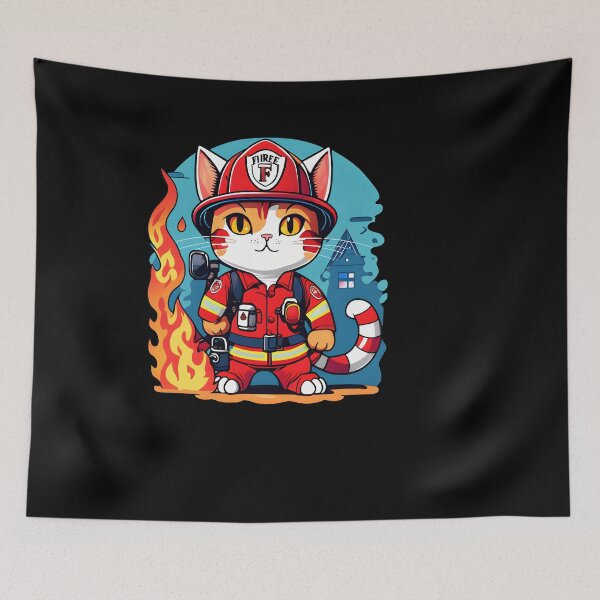 Item preview, Firefighter Cat - Funny Cat  designed and sold by Studio-Pixel.