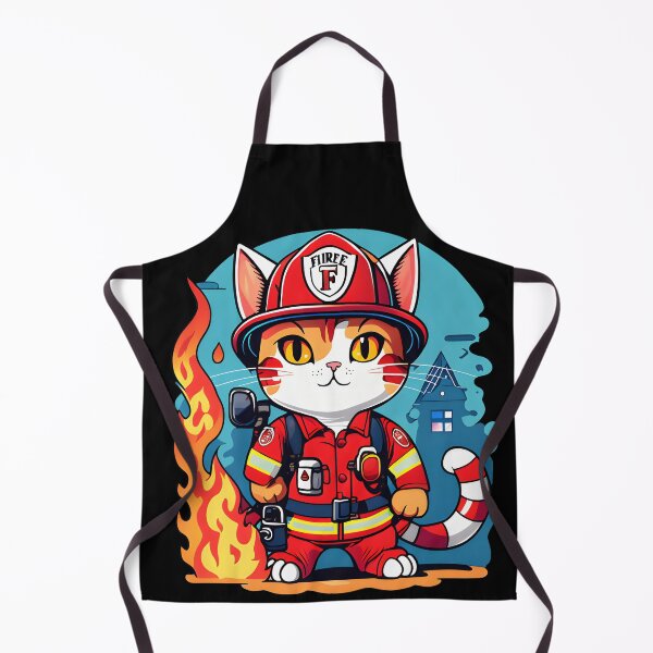 Item preview, Firefighter Cat - Funny Cat designed and sold by Studio-Pixel.