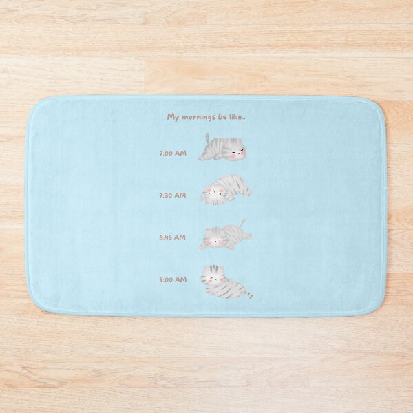 Item preview, Lazy Grey Tabby Cat Morning Routine designed and sold by JileeArt.