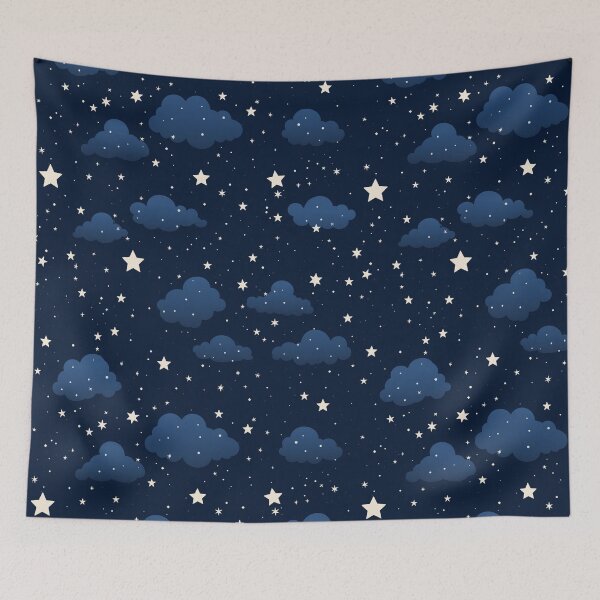 Item preview, Deep Blue Night Time Clouds and Bright Stars designed and sold by LilyBell6.