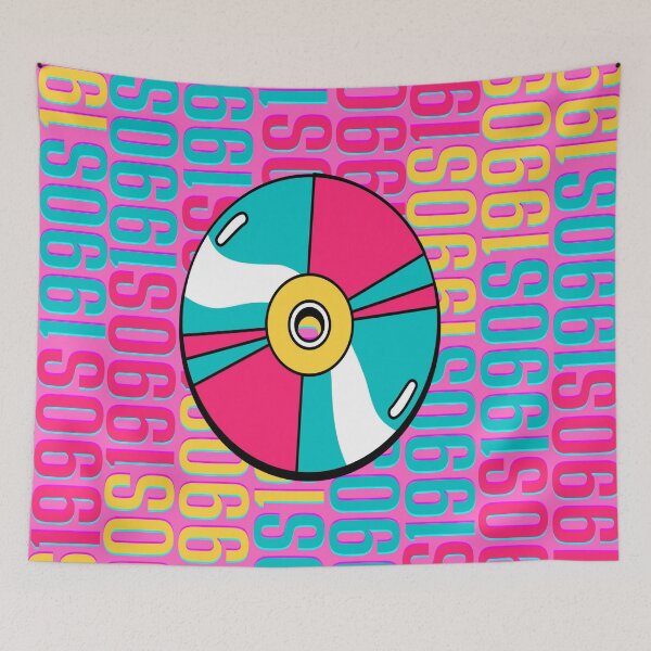 Item preview, 1990s retro design 2 - Bubblegum Pink Background designed and sold by PunjabanJatti.
