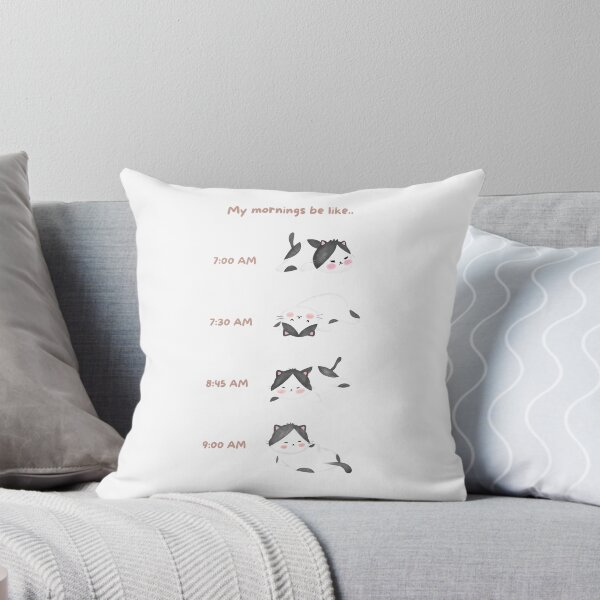 Item preview, Lazy Black and White Cat Morning Routine  designed and sold by JileeArt.