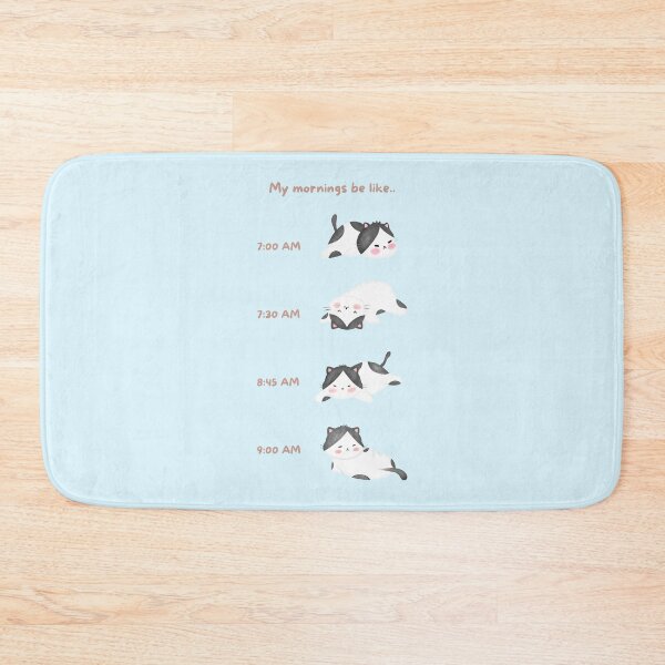 Item preview, Lazy Black and White Cat Morning Routine  designed and sold by JileeArt.