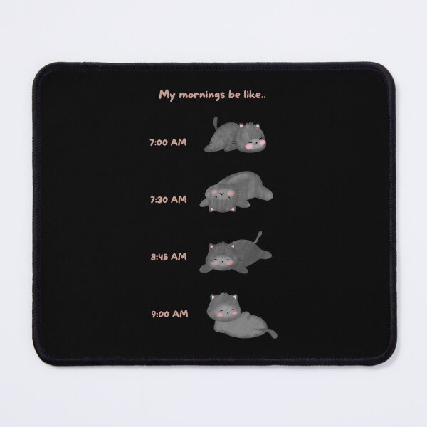 Item preview, Lazy Black Cat Morning Routine designed and sold by JileeArt.