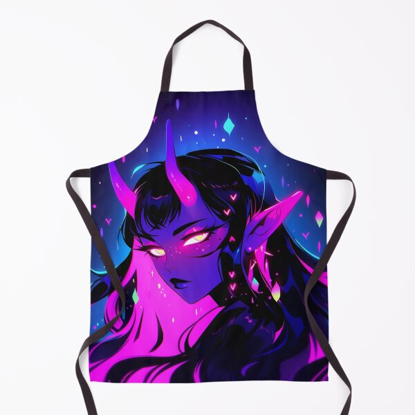Item preview, Beautiful Pink and Blue Demon Anime Girl designed and sold by bubblegoth.