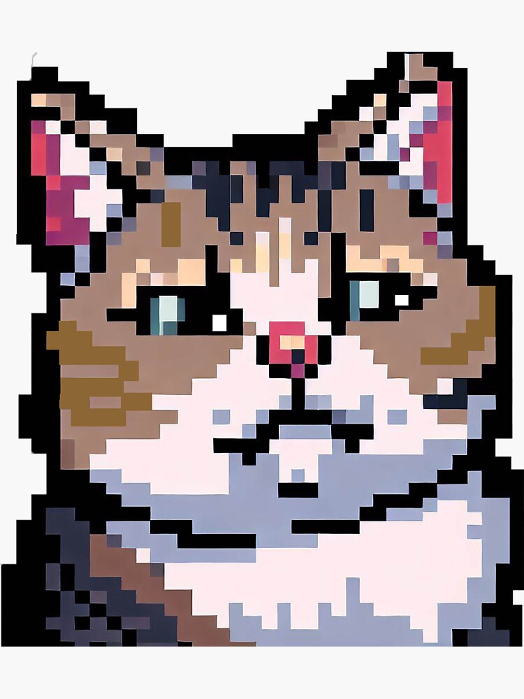 cat meme pixel art - Buscar con Google  Pixel art design, Pixel art, Pixel  art characters