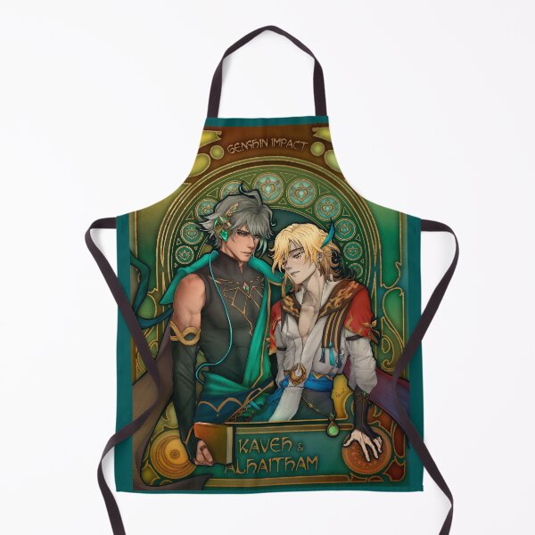 Item preview, Fanart: Alhaitham & Kaveh from Genshin Impact in Art Nouveau style designed and sold by AlexaelArtworks.