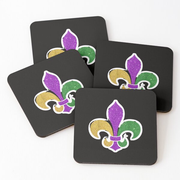 Artikelvorschau, Fleur De Lis Shirt Glitzereffekt Mardi Gras entworfen und verkauft von UmaBarman.