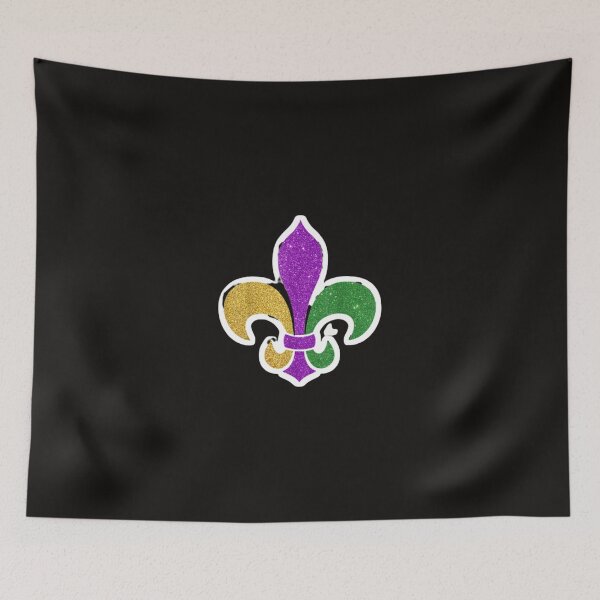 Artikelvorschau, Fleur De Lis Shirt Glitzereffekt Mardi Gras entworfen und verkauft von UmaBarman.