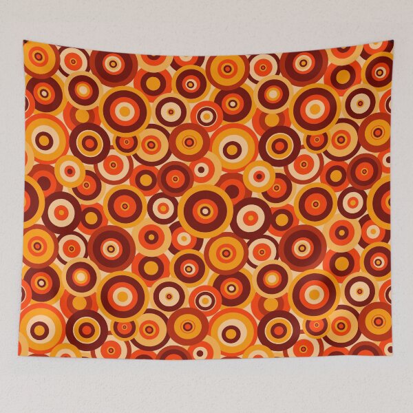 Item preview, Retro 70s Funky Groovy Circles designed and sold by prirajdesigns.