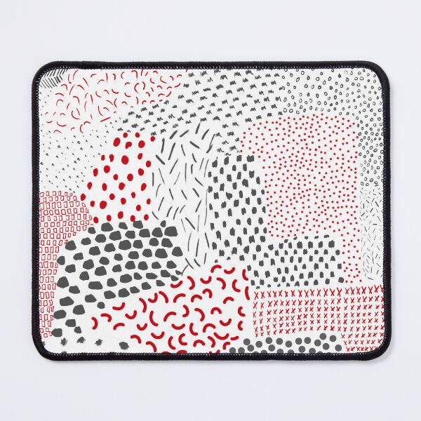 Item preview, Red and Black Doodle Patch Pattern designed and sold by MorganSites.