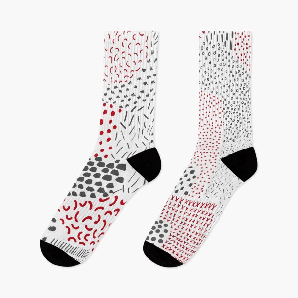 Item preview, Red and Black Doodle Patch Pattern designed and sold by MorganSites.