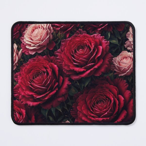 Item preview, Clusters Of Delicate Roses In Soft Shades Of Red, Pink, And White, Ai Generated Art designed and sold by AiGens.
