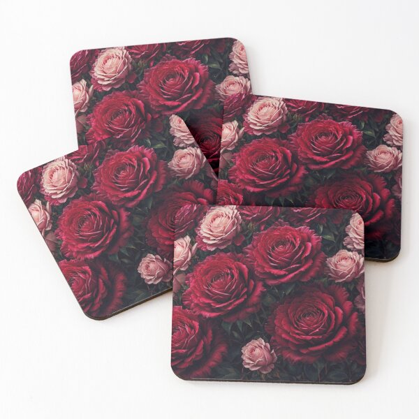 Item preview, Clusters Of Delicate Roses In Soft Shades Of Red, Pink, And White, Ai Generated Art designed and sold by AiGens.