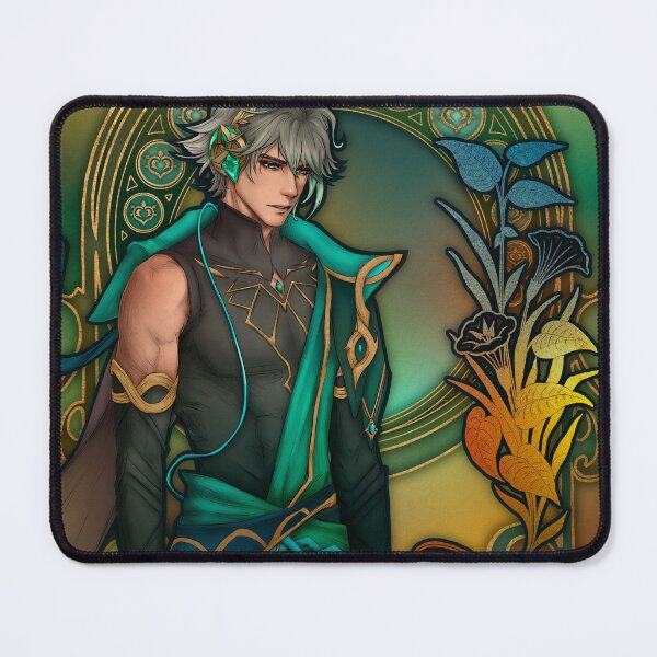 Item preview, Fanart: Alhaitham from Genshin Impact in Art Nouveau style designed and sold by AlexaelArtworks.