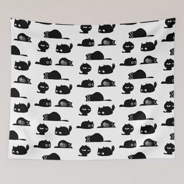 Item preview, Black cat sticker pack kitty set designed and sold by retrippy.