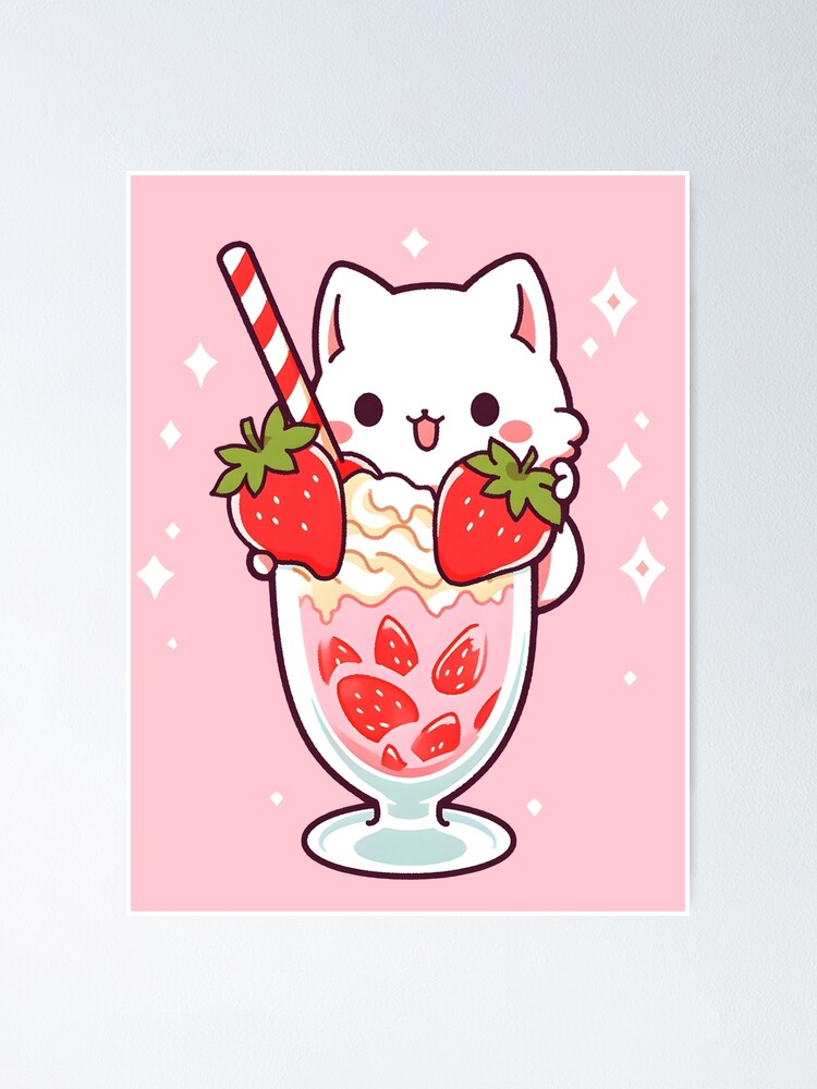 cute cat with strawberry  Cute cats, Funny cat faces, Funny cats