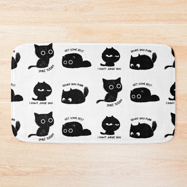 Item preview, Black cat quotes sticker pack, purr set designed and sold by retrippy.