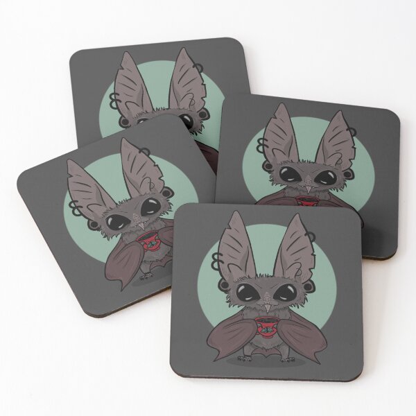 Item preview, Nocturnal Corner - Bat With Coffee designed and sold by NocturnalCorner.
