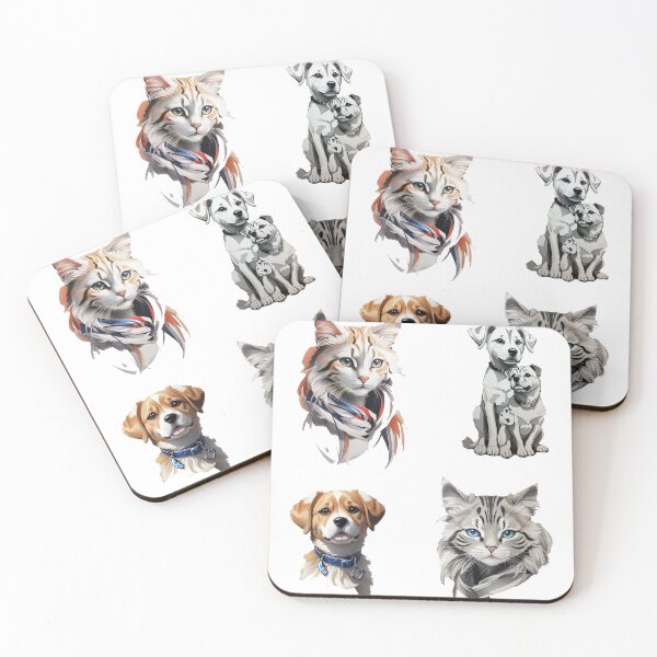 Item preview, Cat and dog designed and sold by Mister Y ART.