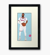 Dwayne Wade 'The R3turn' Miami Heat Minimalistische Kunst // Telefon Fällen, Shirts, Aufkleber und vieles mehr Gerahmtes Wandbild