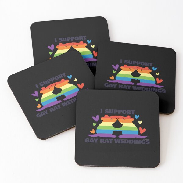 Item preview, I Support Gay Rat Weddings - Gay Rat Wedding Pride Pin 	 designed and sold by gabjanfo16.