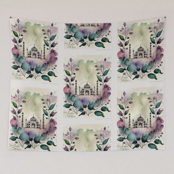 Item preview, Taj Mahal Leaves - Cities and Places - Watercolor Collection designed and sold by monkeybusiness.pt.