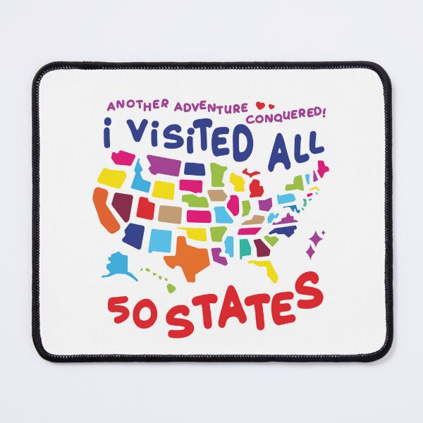 Item preview, Another Adventure Conquered I Visited All 50 States US Map Travel Challenge  designed and sold by Uppercase Tees.