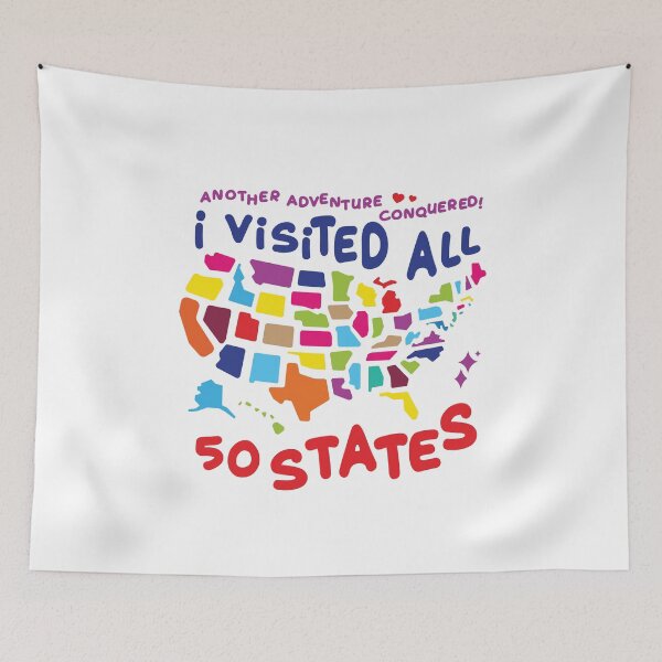 Item preview, Another Adventure Conquered I Visited All 50 States US Map Travel Challenge  designed and sold by Uppercase Tees.