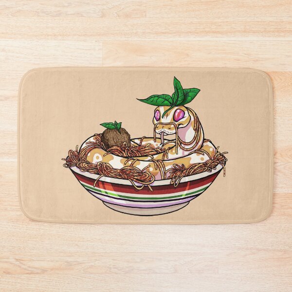 Item preview, Albino Ball Python Snake in Bowl of Spaghetti Pasta designed and sold by The-Roseworks.