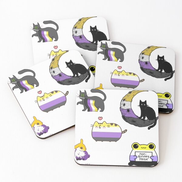 Item preview, Non Binary Cats Pride Frog Animals designed and sold by angelf0g.
