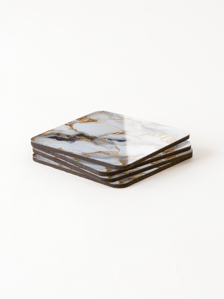 Thumbnail 4 of 5, Coasters (Set of 4), Marble Stone Pattern 17 designed and sold by DigitalPatternx.