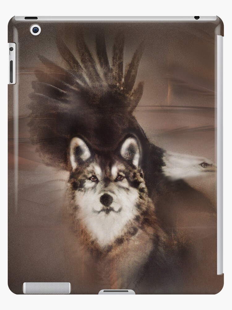 Funda y vinilo para iPad «Águila lobo águilas lobos animales 