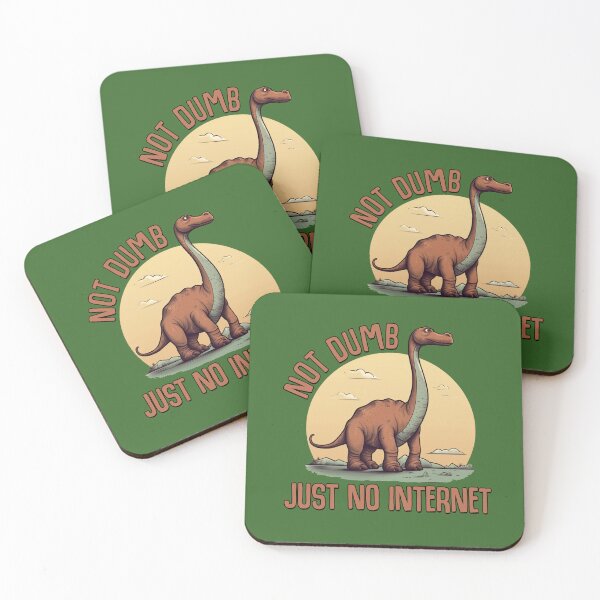 Item preview, Dinosaurs Weren't Dumb, Just No Internet - Funny Dinosaur designed and sold by goldentusk.