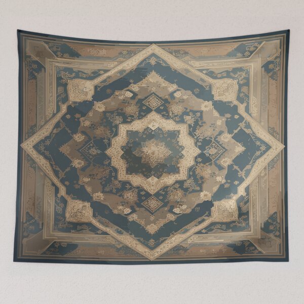 Item preview, Geometric Masterpiece: Vintage-style Persian Rug Inspired Digital Art designed and sold by AFUNARTZ.