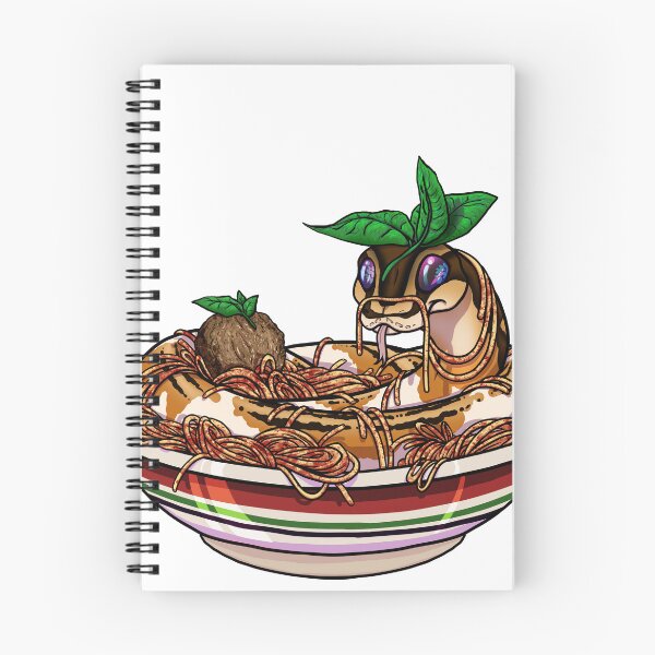 Item preview, Orange Pied Ball Python Snake in Bowl of Spaghetti Pasta designed and sold by The-Roseworks.