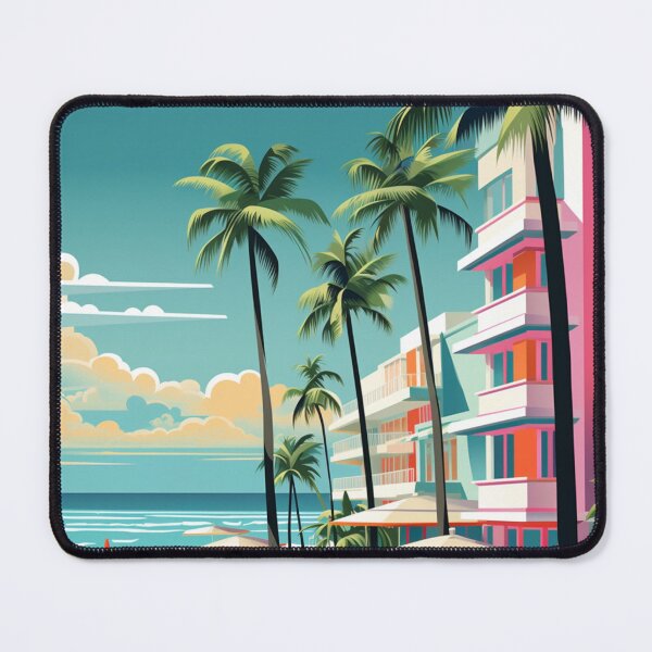 Item preview, A Pop Art Travel Print of South Beach Miami - Florida designed and sold by StudioRedKoala.