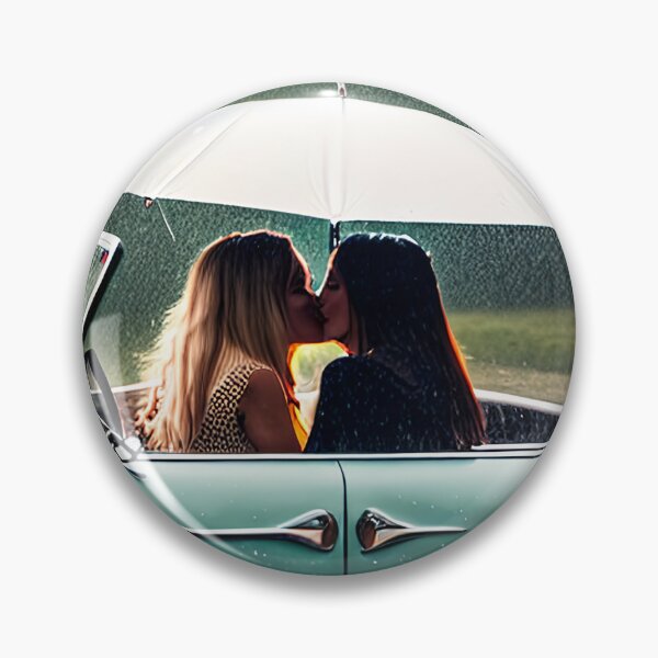 Item preview, Rainy Day Love: A Tender Kiss in the Car designed and sold by The Rule of Sappho.